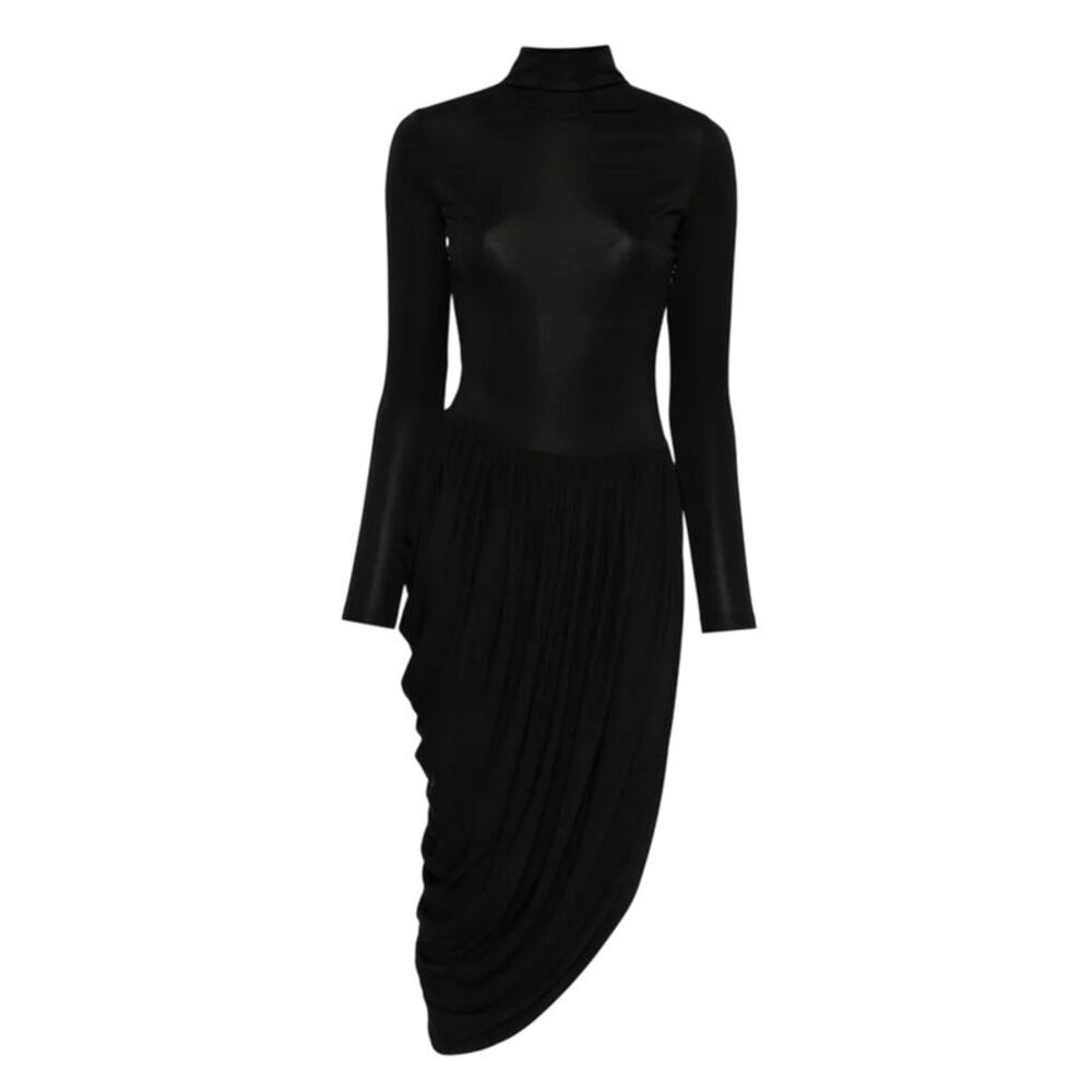 I Saw It First Womens/Ladies Stretch Front Tie Midi Dress / Black